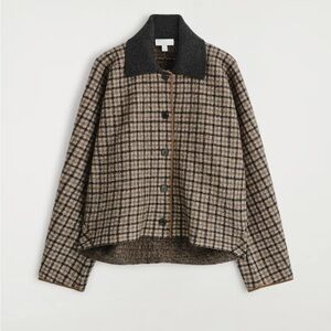 Elegant Plaid Wool Jacket